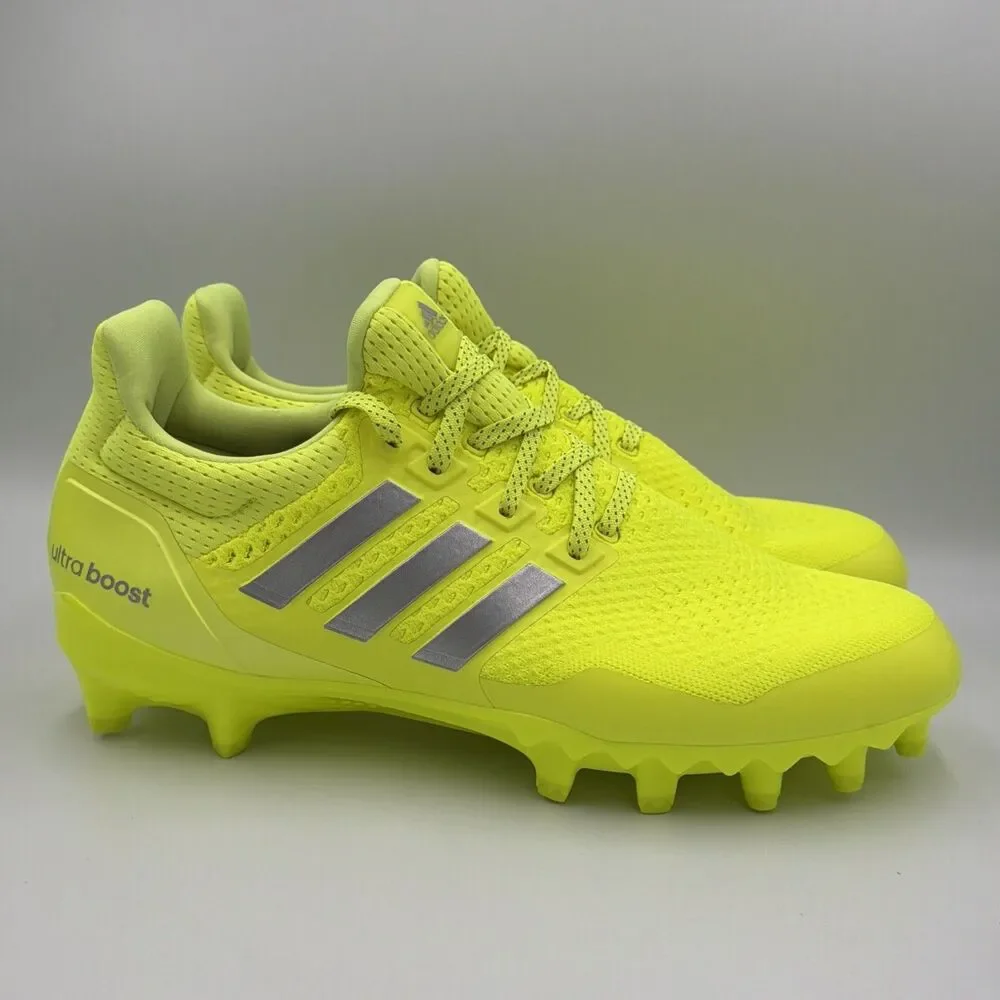 Men's Adidas UltraBoost Football Cleats Solar Yellow JP7413 Size 11.5 NEW